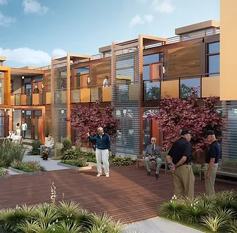 San Diego 86 units, shipping container proposed land use opportunity concept for affordable apartments with commercial components.